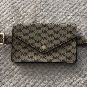 Michael Kors Brown Monogram Belt Bag